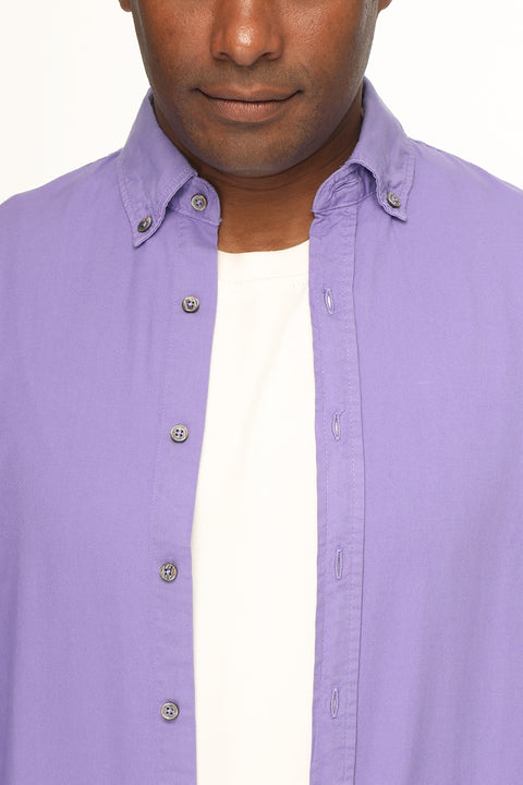 New Fit Shirt Oxford Purple 100% Cotton