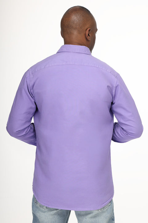 New Fit Shirt Oxford Purple 100% Cotton