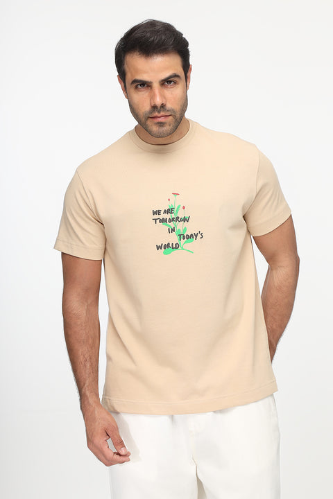 Regular Fit T-Shirt Beige