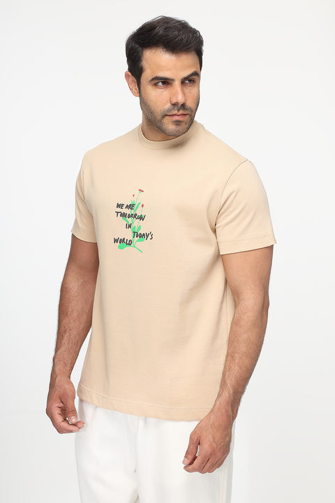 Regular Fit T-Shirt Beige