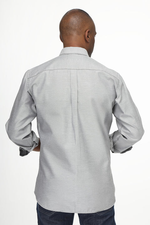 Regular Fit Oxford Shirt Light Gray