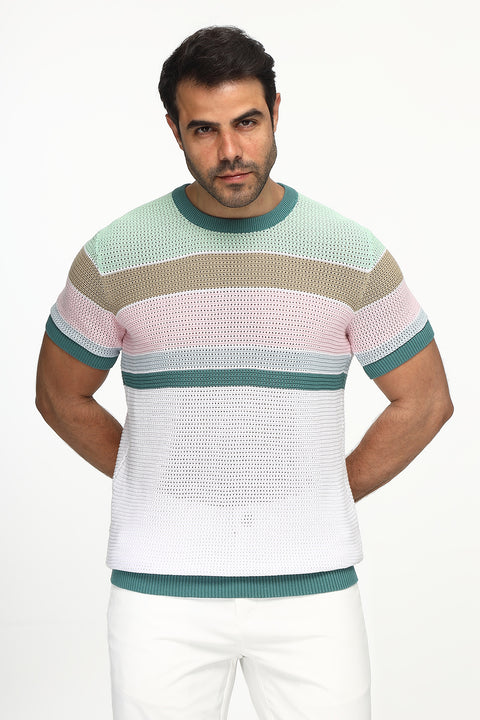 Regular Fit T-Shirt Knitted Green