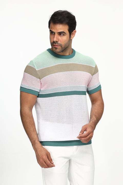 Regular Fit T-Shirt Knitted Green