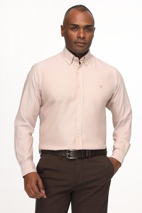 New Fit Shirt Oxford Beige 100% Cotton