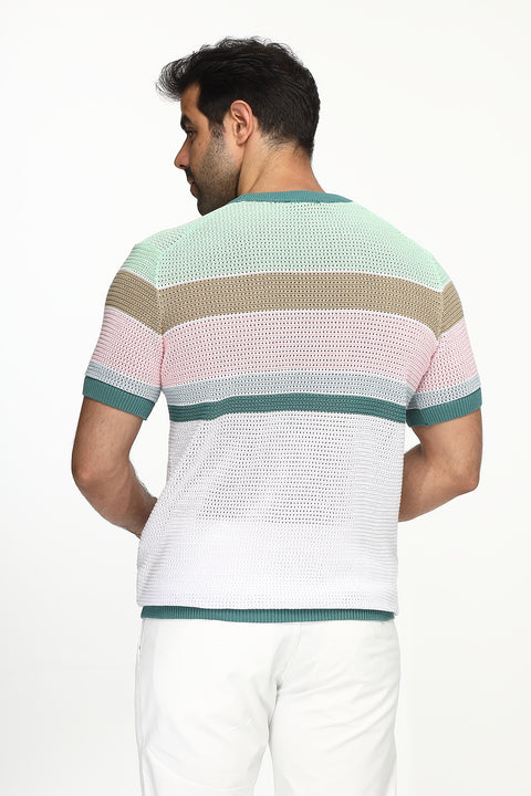Regular Fit T-Shirt Knitted Green