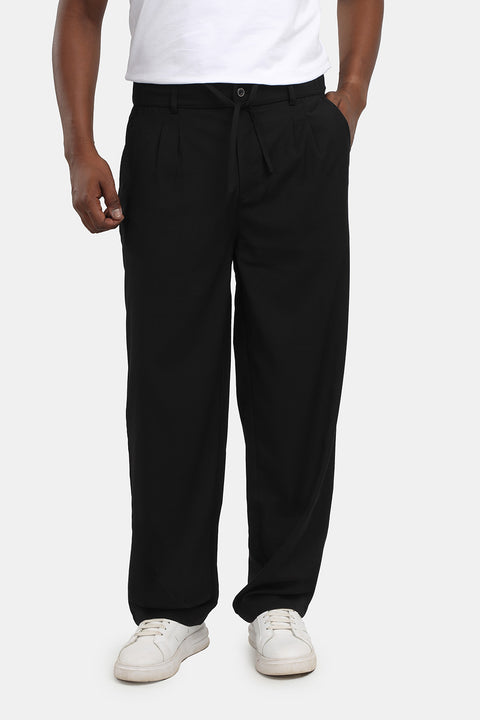 Wide Leg Classic Pants Black