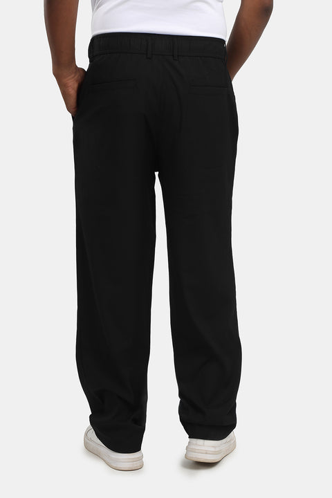 Wide Leg Classic Pants Black