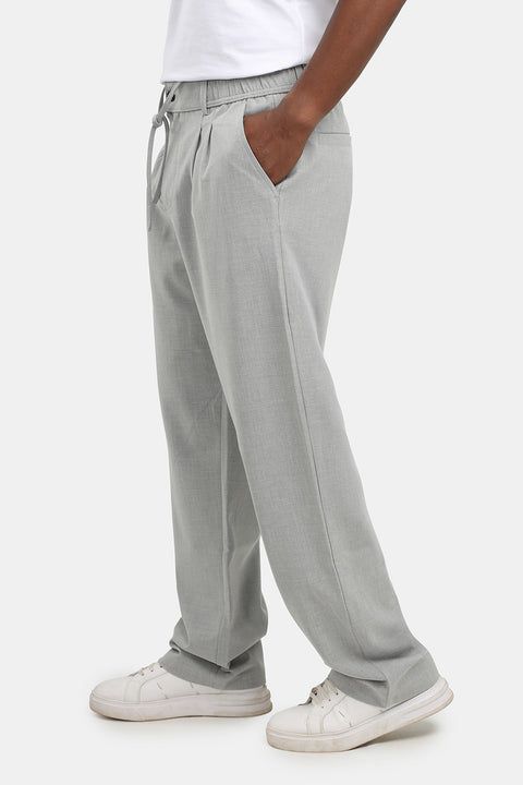 Wide Leg Classic Pants Light Gray