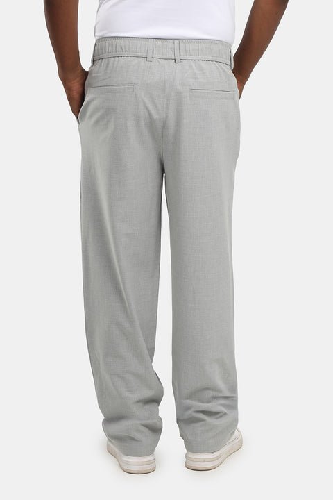 Wide Leg Classic Pants Light Gray