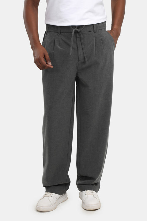 Wide Leg Classic Pants Gray