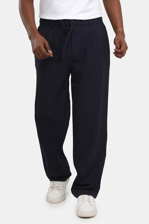 Wide Leg Classic Pants Dark Blue
