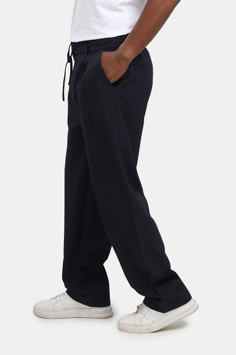 Wide Leg Classic Pants Dark Blue