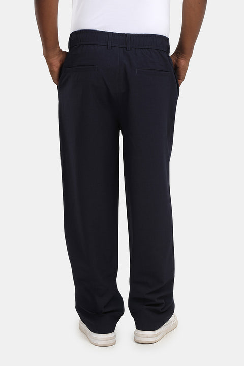 Wide Leg Classic Pants Dark Blue