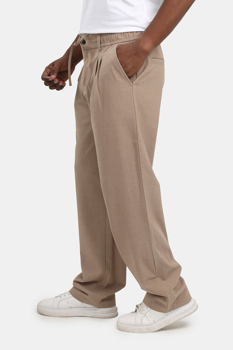 Wide Leg Classic Pants Beige
