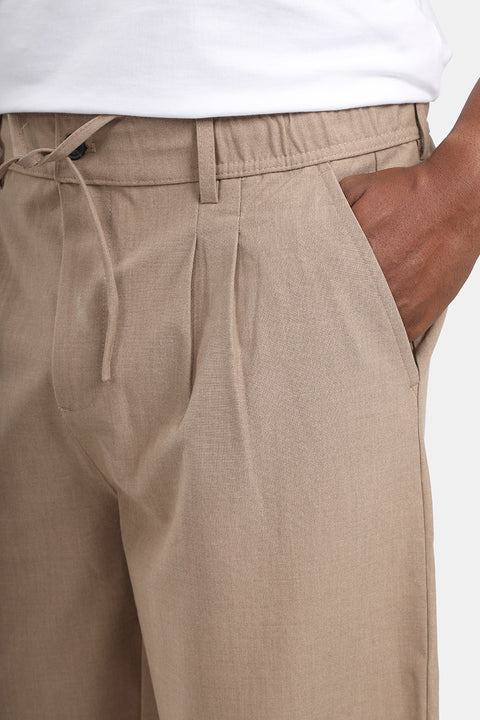Wide Leg Classic Pants Beige