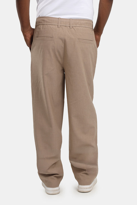 Wide Leg Classic Pants Beige