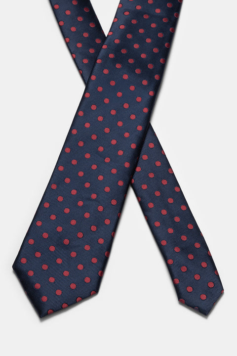 Jacquard Tie 6 cm Dark Blue