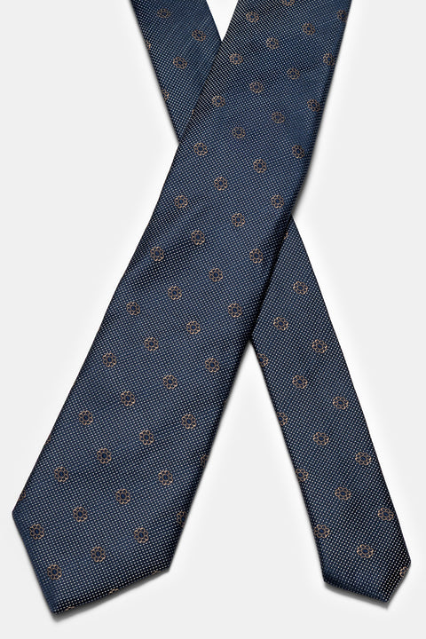 Jacquard Tie 6 cm Dark Blue
