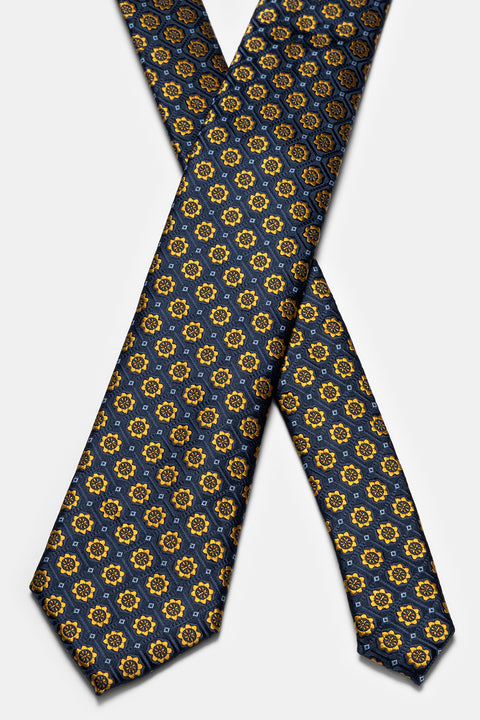 Jacquard Tie 6 cm Yellow