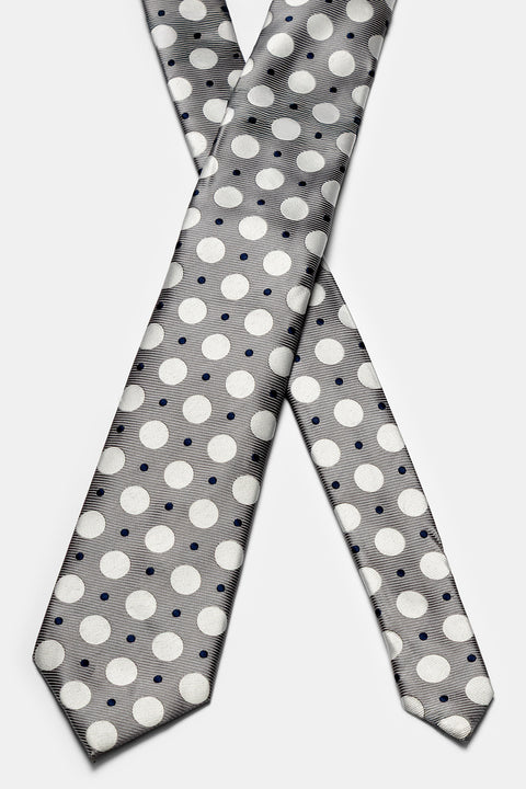Jacquard Tie 6 cm Gray