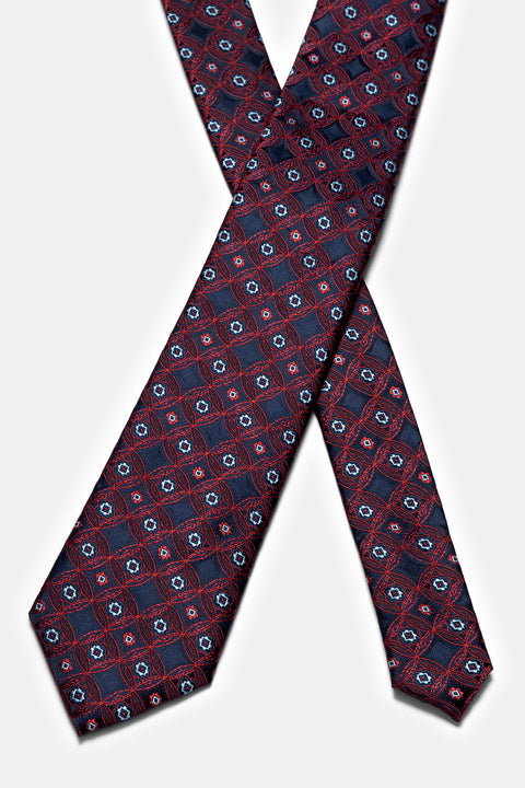 Jacquard Tie 6 cm Maroon
