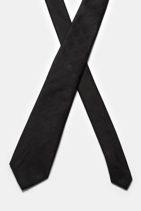 ربطة عنق جاكار 7 سم أسود