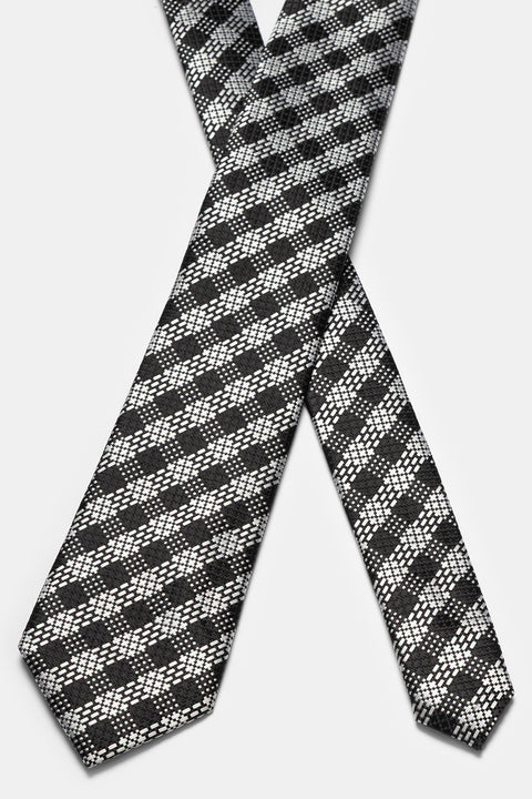 Jacquard Tie 6 cm Black