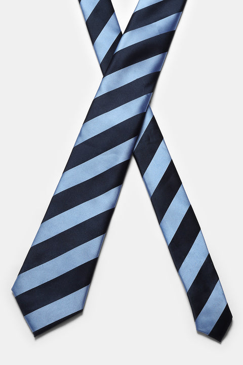 Stripe Tie 7 cm Light Blue