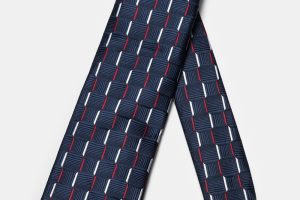 Jacquard Tie 6 cm Dark Blue