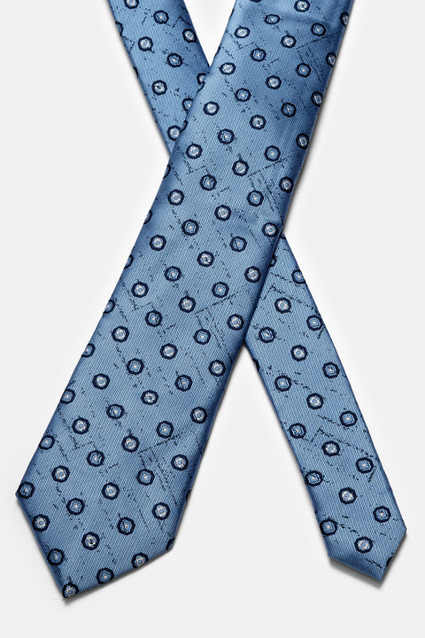 Jacquard Tie 6 cm Light Blue