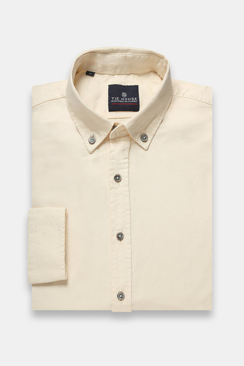 New Fit Shirt Oxford Beige 100% Cotton