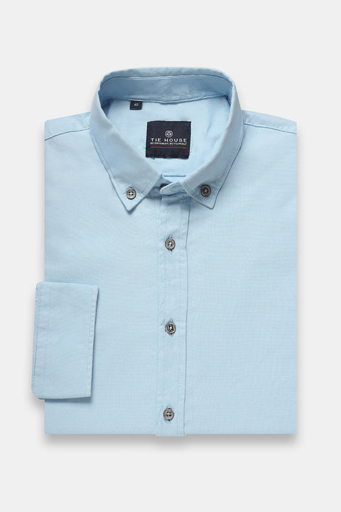 New Fit Shirt Oxford Turquoise 100% Cotton