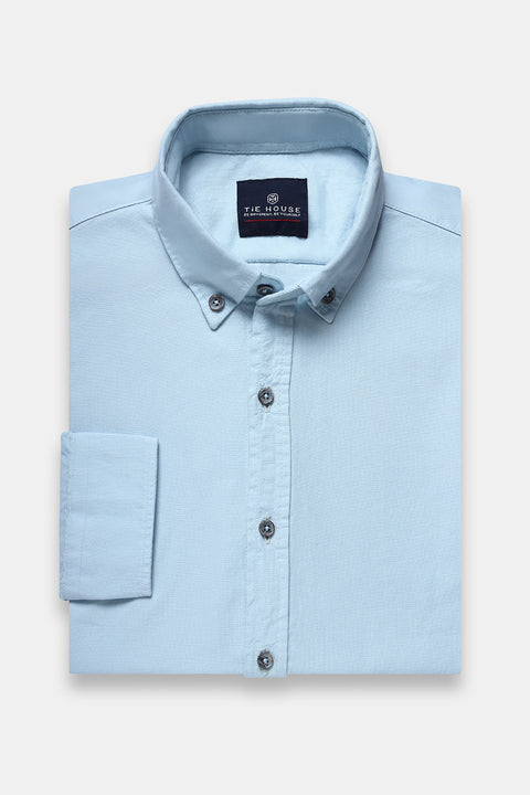 New Fit Shirt Oxford Light Blue 100% Cotton