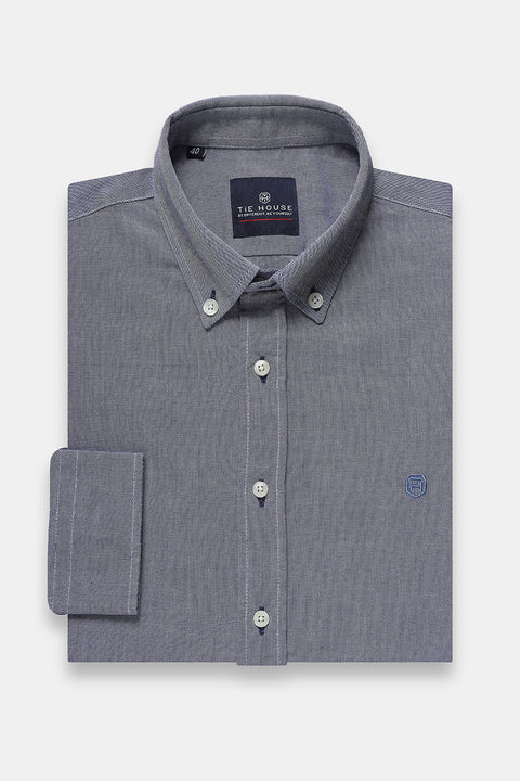 New Fit Shirt Oxford Blue 100% Cotton