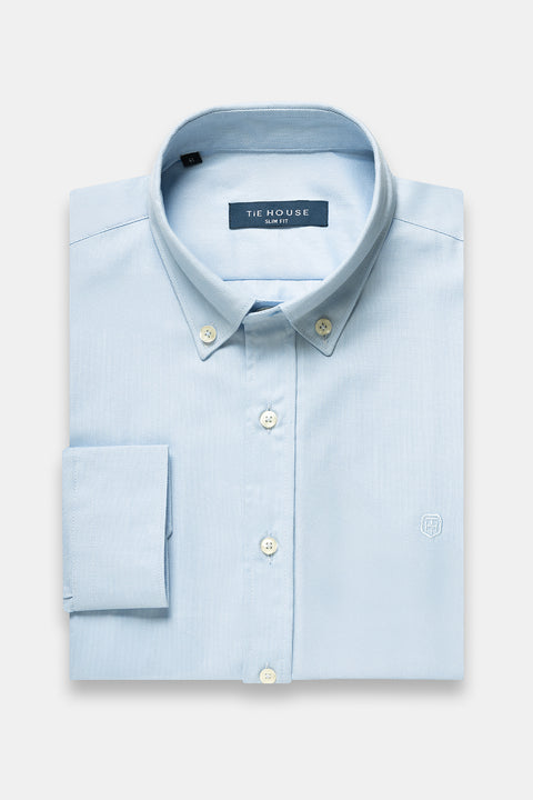 Slim Fit Shirt Oxford Light Blue100% Cotton