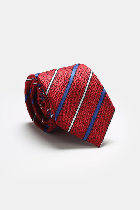 Stripe Tie 7 cm Red