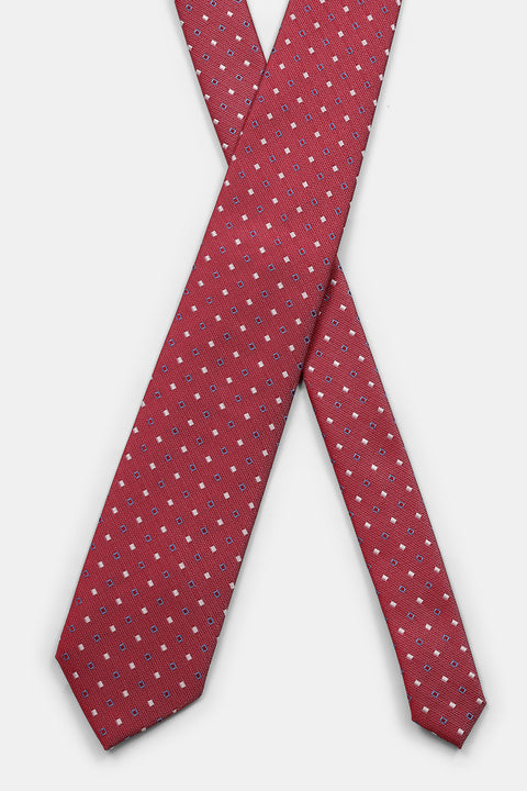 Jacquard Tie 7 cm Maroon