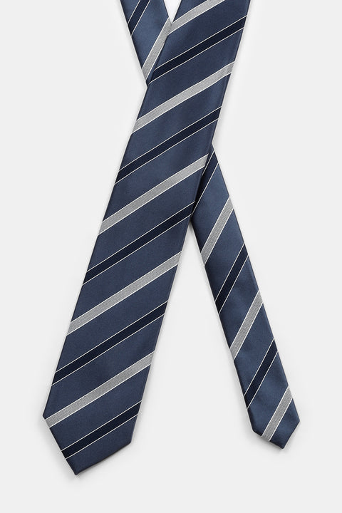 Stripe Tie 7 cm Blue