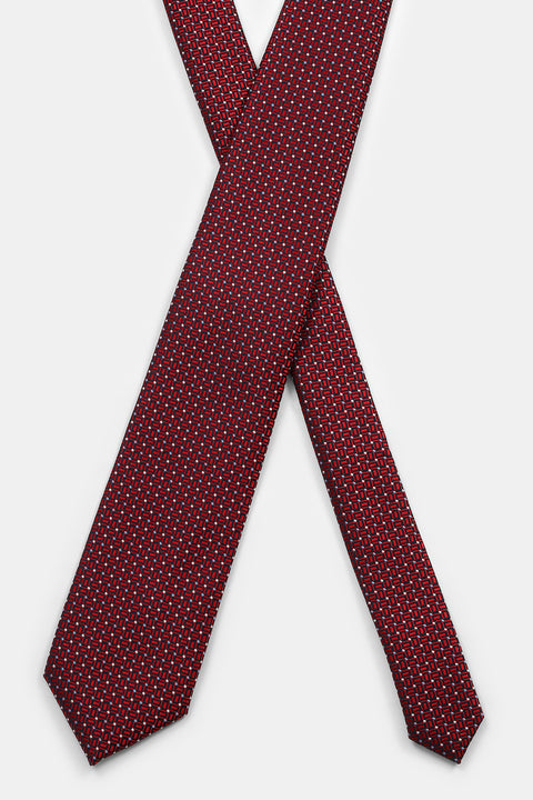Jacquard Tie 7 cm Maroon