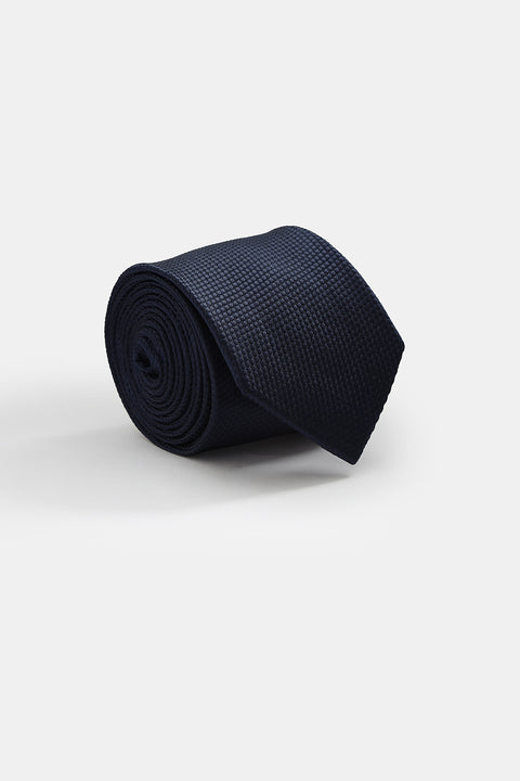 Jacquard Tie 7 cm Dark Blue