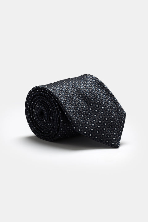 Jacquard Tie 7 cm Dark Blue