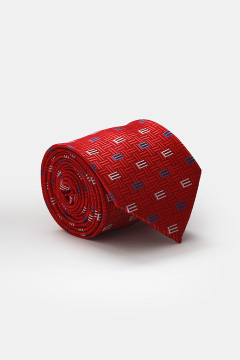 Jacquard Tie 7 cm Red