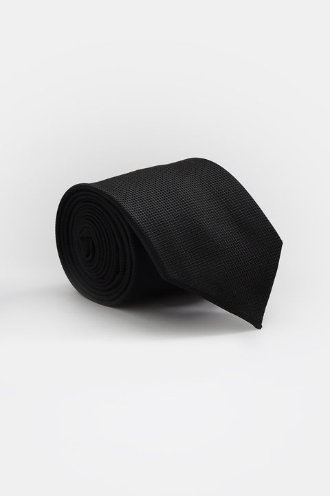 Jacquard Tie 7 cm Black