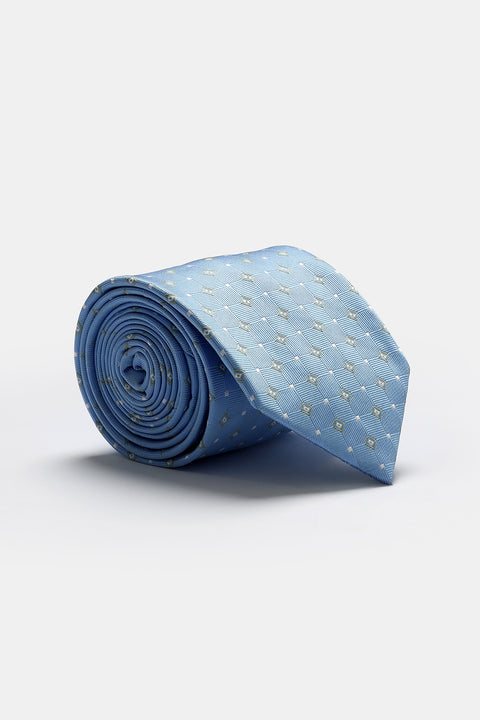 Jacquard Tie 7 cm Light Blue