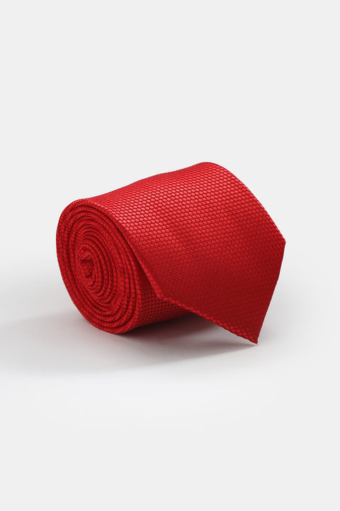 Jacquard Tie 7 cm Red