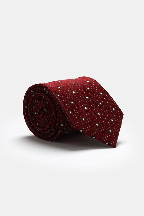 Jacquard Tie 7 cm Maroon