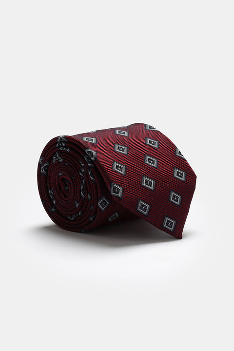 Jacquard Tie 7 cm Maroon