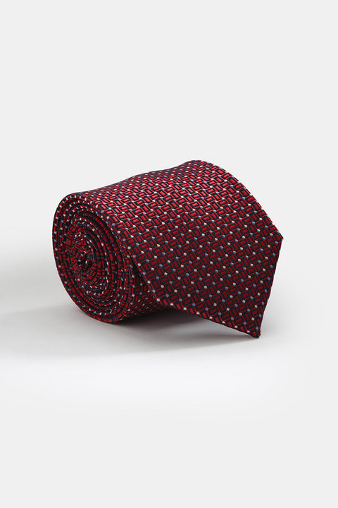 Jacquard Tie 7 cm Maroon