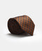 Jacquard Tie 7 cm Brown