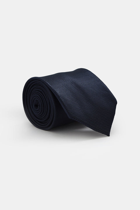 Jacquard Tie 7 cm Dark Blue